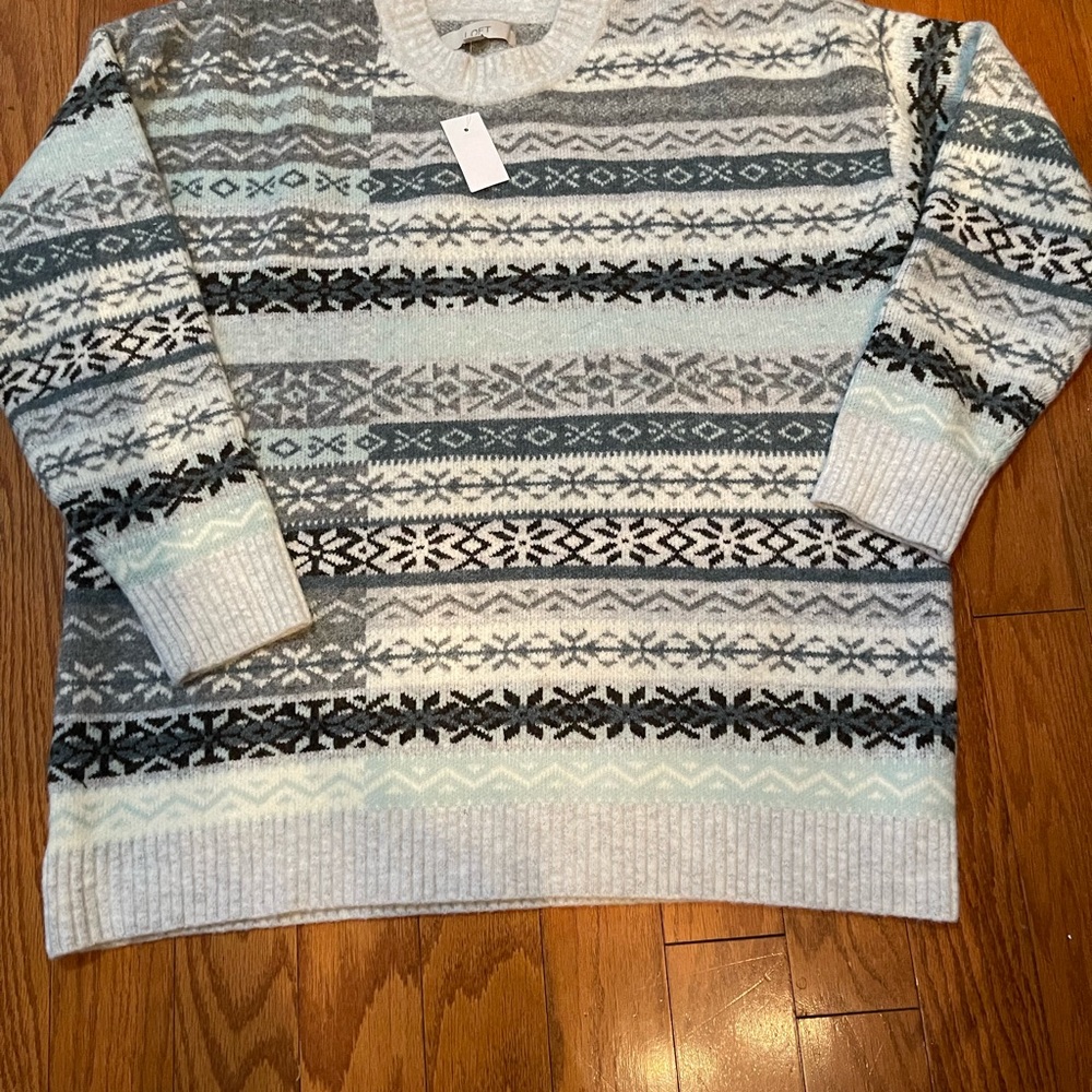 Loft Patchwork Fairisle Sweater - Picture 6 of 11